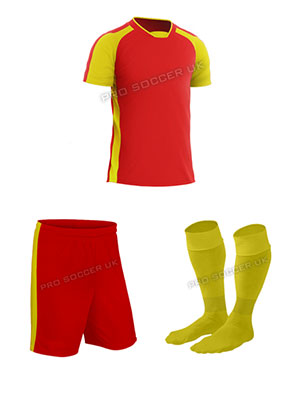 Legend 2 Red/Yellow Short Sleeve Football Kits