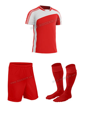 Striker II Red/White Short Sleeve Football Kits