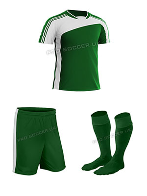 Striker II Green/White Short Sleeve Football Kits