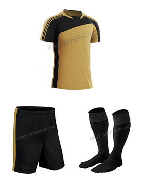 Striker II Gold Short Sleeve Football Kits