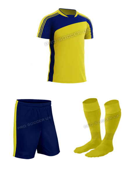 Striker II Yellow/Navy SS Discount Football Kits