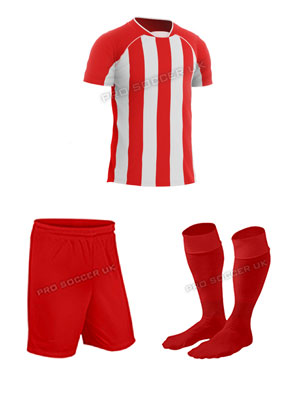Team Red/White Short Sleeve Football Kits