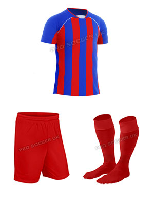 Team Red/Blue Short Sleeve Football Kits