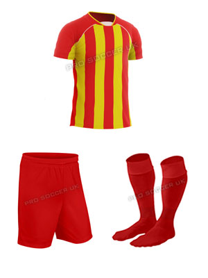 Team Red/Yellow Short Sleeve Football Kits