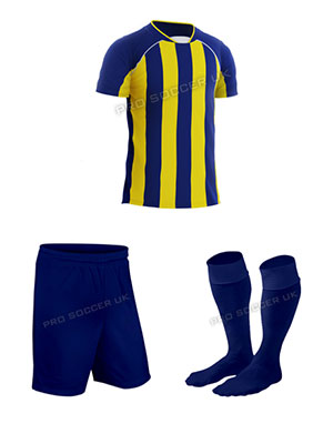 Team Navy/Yellow Short Sleeve Football Kits