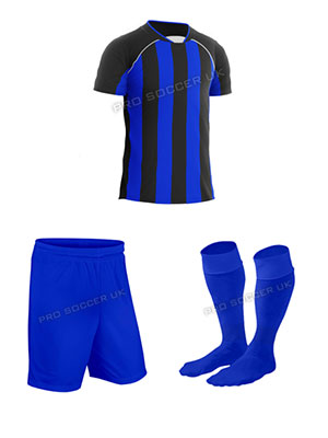 Team Blue/Black Short Sleeve Football Kits