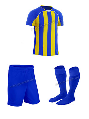 Team Blue/Yellow Short Sleeve Football Kits